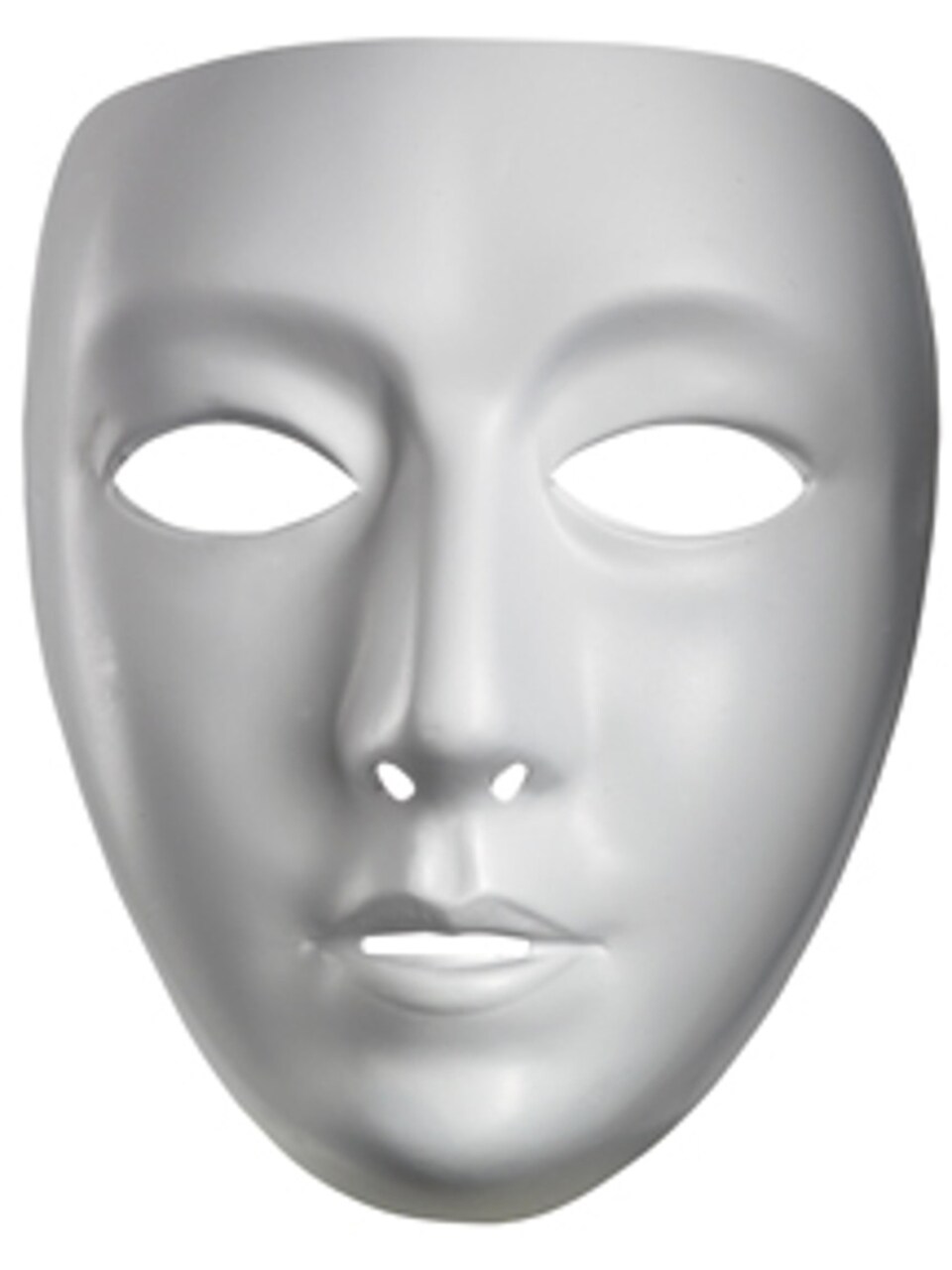 Adult's Female Blank White Halloween Costume Face Mask Facemask